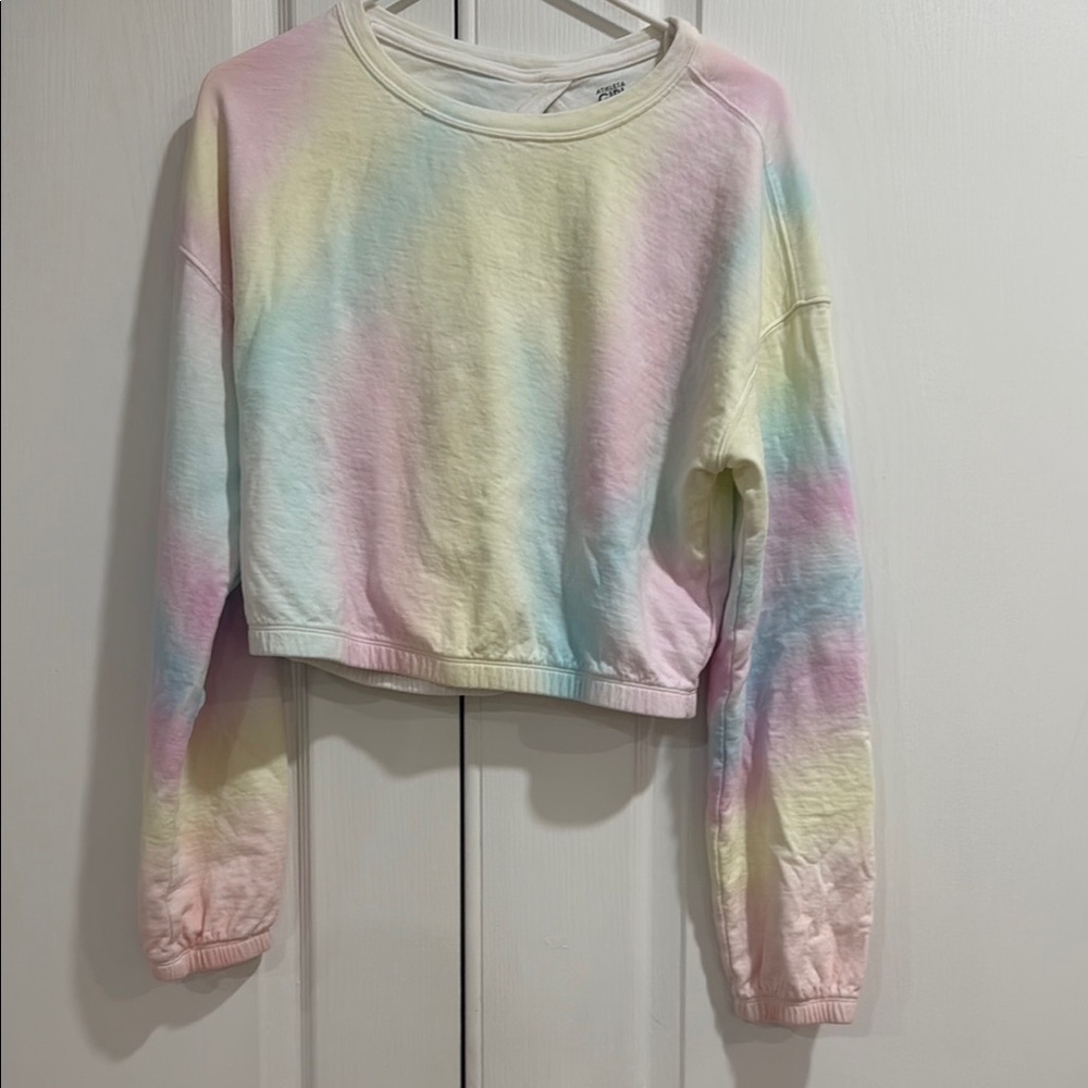 Athleta kids/girls XXL open back rainbow top
